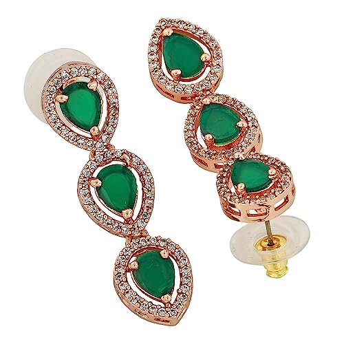 CZ Square Drop Earrings for Elegant Look