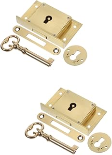 Homoyoyo 2 Conjuntos De Fechadura De Gaveta De Latão Fechadura De Gaveta Dourada Fechadura De Mesa Vintage Fechadura De Gaveta Decorativa Fechadura De Gaveta Quadrada Fechadura De Mola