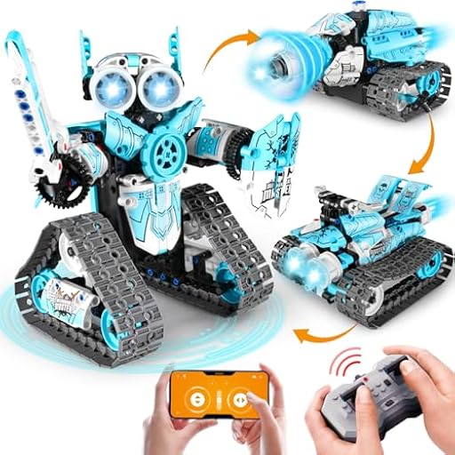 JOYTREKY Technic Robot Juguete, 3 en 1 Juego de Construcción de Robots Robot Programable con App y Mando a Distancia, Ideas de Regalos para Niños de 6 7 8 9 10 11 12 + Años (BLU) | Ya disponible en tu tienda friki favorita! En mundofriki.es!