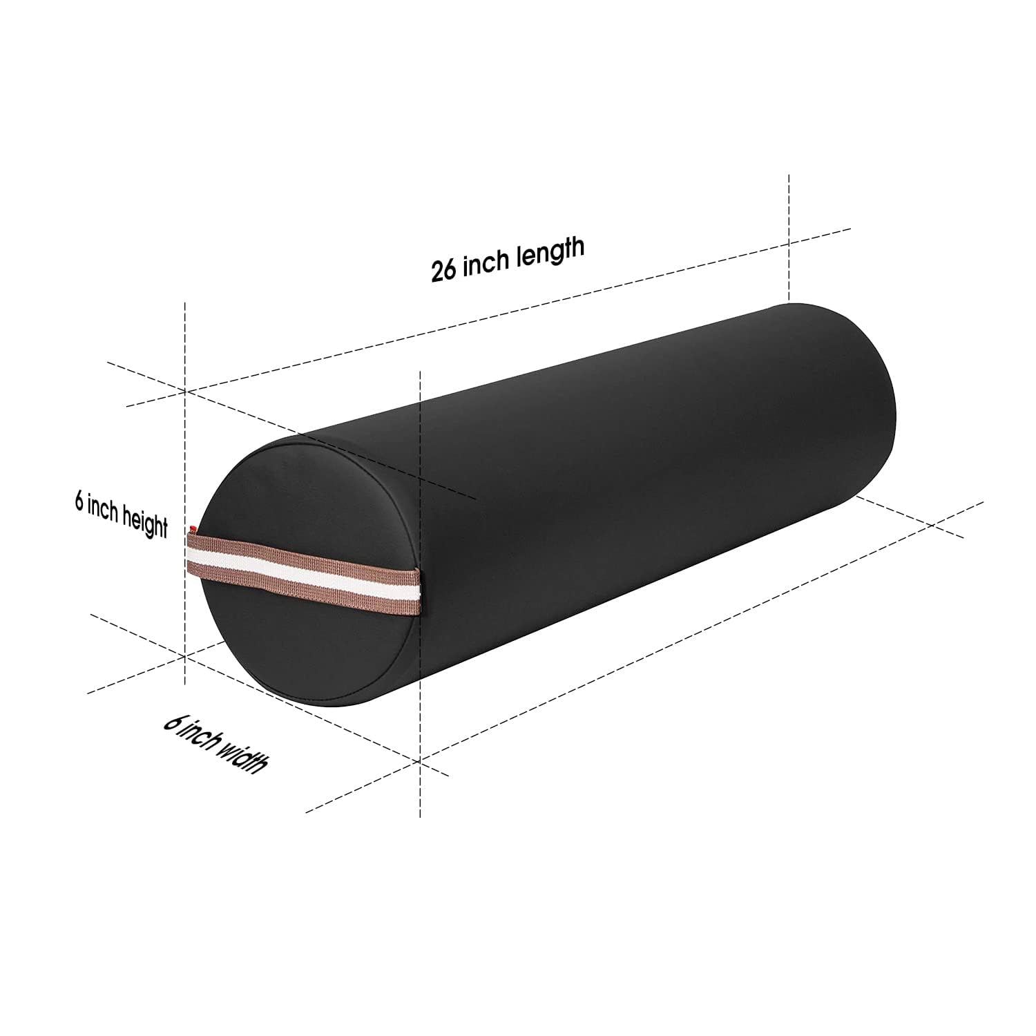 MASTER HEALTH PRODUCT Massage Bolster,Pillow Cushion Pillow, PU Upholstery, 100% Memory Foam, for Massage/Spa/Beauty/Tattoo/Back Pain Relief, (6