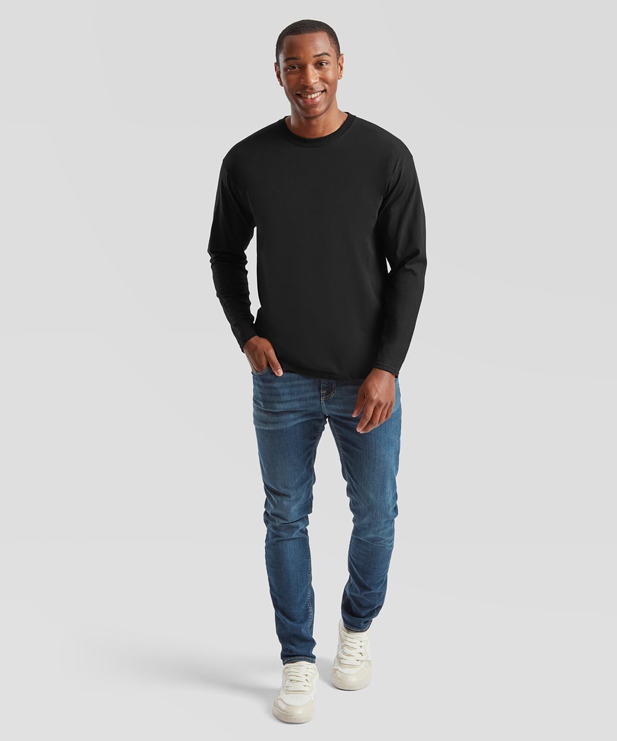 Multipack T-Shirts Hommes Classiques Vides Originaux Col Rond Manches Longues - 100% Coton, Touche Douce | Adaptés à Vêtement Quotidien | Mode et Polyvalents