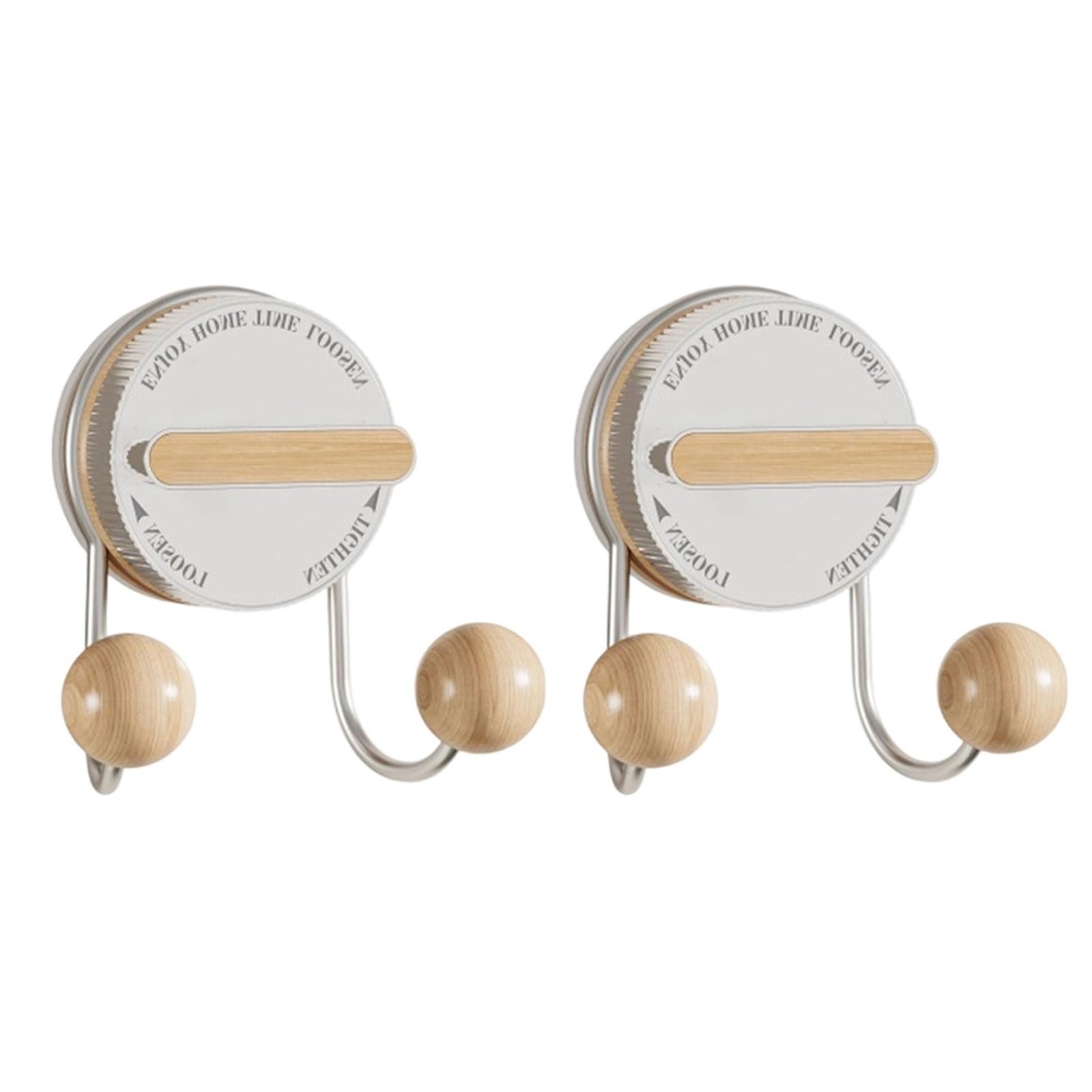 NVOQILIN ABS Suction Cup Wall Hooks with Spheres, Rustproof Stainless Steel Hanger for Smooth Surfaces Stainless Steel Suction Cup Hooks