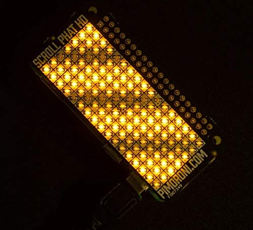 Pimoroni Scroll pHAT HD for Raspberry Pi - 17x7 ピクセルで情報表示 (04 イエロー)
