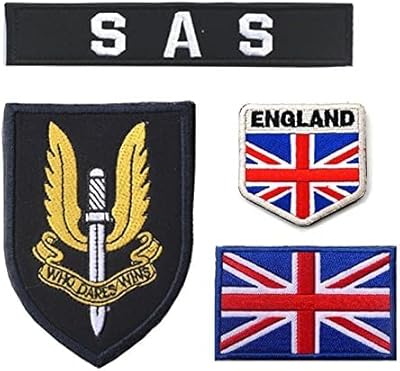 OYSTERBOY UK Army United Kingdom British Special Air Service SAS Tactical Patch Hook & Loop (Blue)