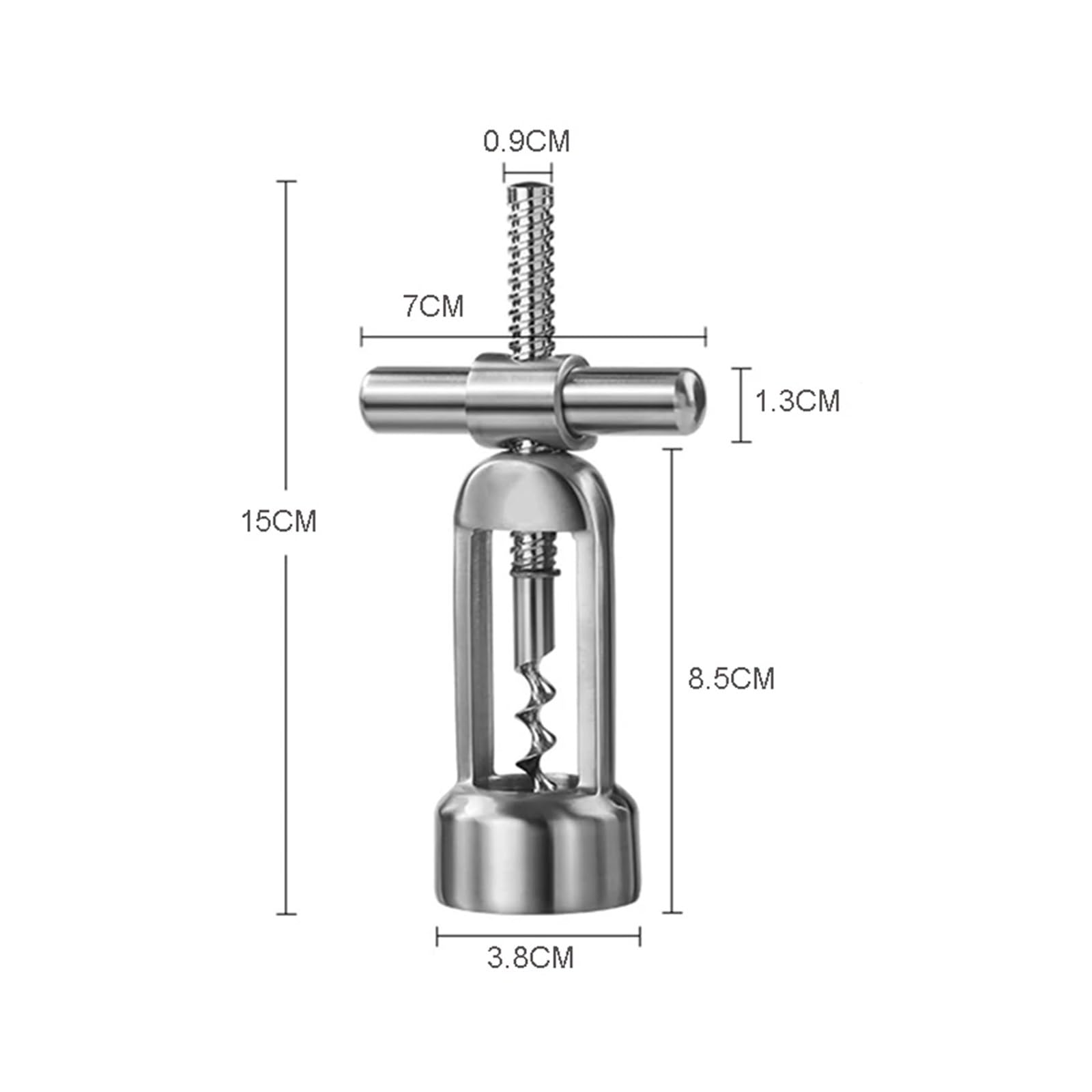 Abridor de botellas vino acero inoxidable 1/3 piezas, sacacorchos diseño palanca for herramientas barra utensilios cocina(1Pc)