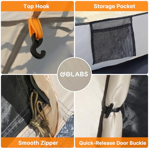 image for Golabs CT3 2 Person Instant Camping Tent, 1-Minute Setup by Pre-Attach