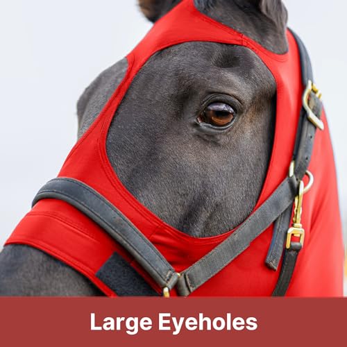 Image of Resistance Horse Hood Slinky Lycra Zippered Mane Braid Shoulder Guard - Horse Sleazy Slickers Care Sheet