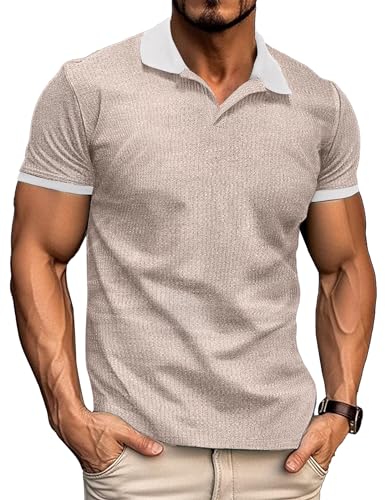 Amazon.com: HBZDQB Mens Contrast Collar Polo Shirt Short