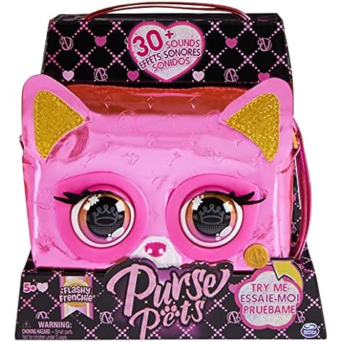 Purse Pets Metallic Magic Flashy Frenchie Hündchen - interaktive Kindertasche, die mit mehr als 30 Geräuschen, Reaktionen und Musik lebendig Wird, Tiertasche und Spielzeug in einem, ab 5 Jahren Cover