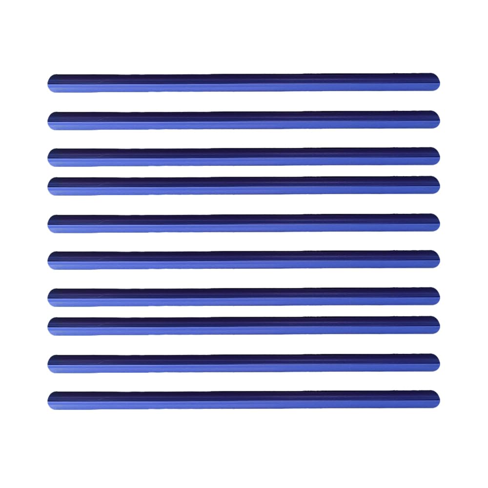 30.5cmx1.5cm Plastic Slide Binders Blue, A4 Spine Bars, Binding Bars Slide Grip for Report Cover Presentation Office Document, 10PCS