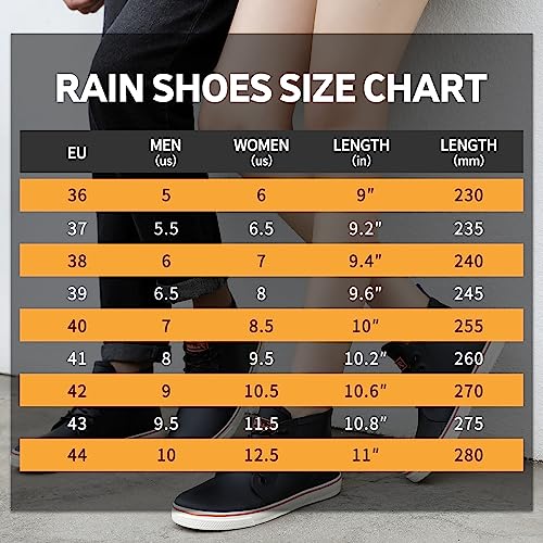 Yuhitygzgs Rain Boots For Women And Men, Waterproof Rubber Garden Boots Unisex Short Ankle Rain Shoes Lace Up Fishing Deck Boots Comfortable Anti-Slip Rainboots For Muck Mud Working Outdoor #TOP6