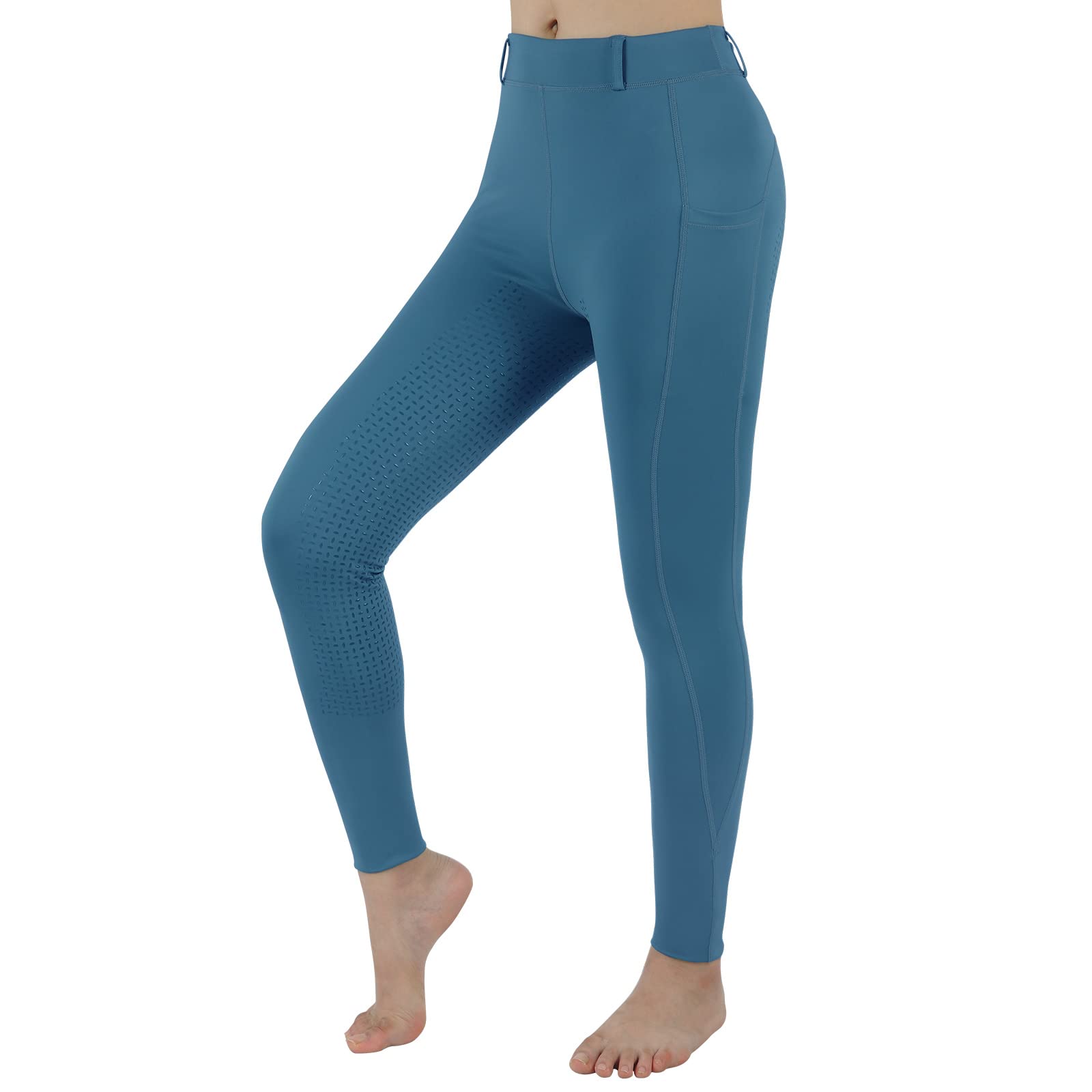 beroy Pantalones de equitación para niñas, pantalones de equitación para niños, con bolsillos de silicona