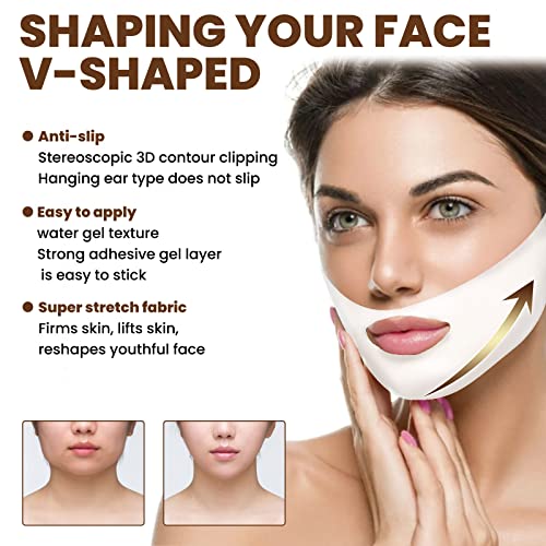 5 Pieces Double Chin Remover Masks, V Line Face Mask, V Line Lifting Mask for Shaping The Jaw Neck And Chin, Firming - Image 3