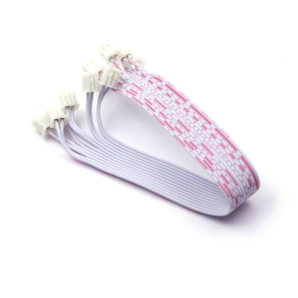 V TELESKY 5PCS XH2.54 Red and White Cable Double Head Plug JST Wire Connector Line Length 20CM 2p/3p/4p/5p/6p/7p/8p 9p/10p (2P 20CM)