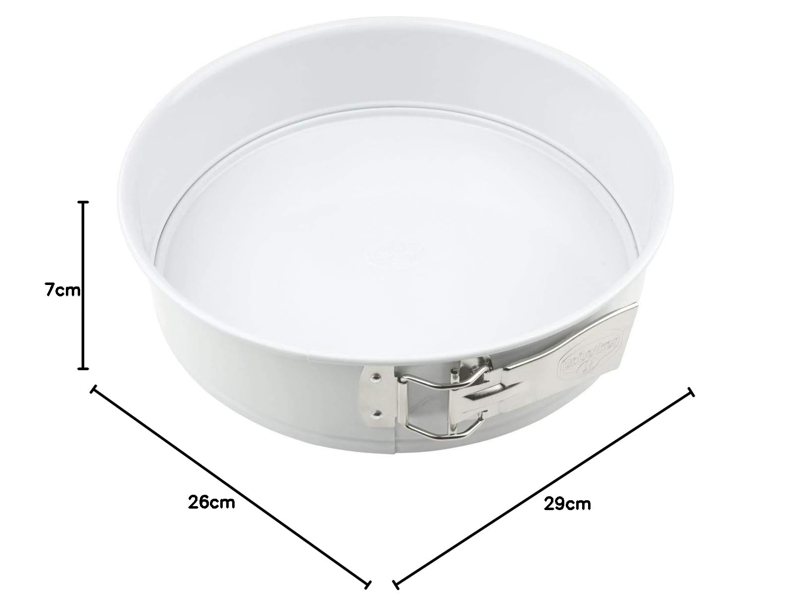 Dr. Oetker Teglia apribile Ø 26 cm White Christmas Baking, stampo rotondo con rivestimento antiaderente, stampo di alta qualità, stampo in lamiera d'acciaio, forma versatile (colore bianco)