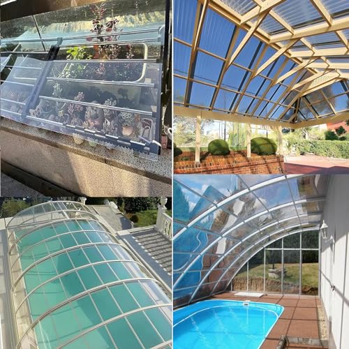 Placa polycarbonate transparent remplacement verre pour serre et auvent extérieur