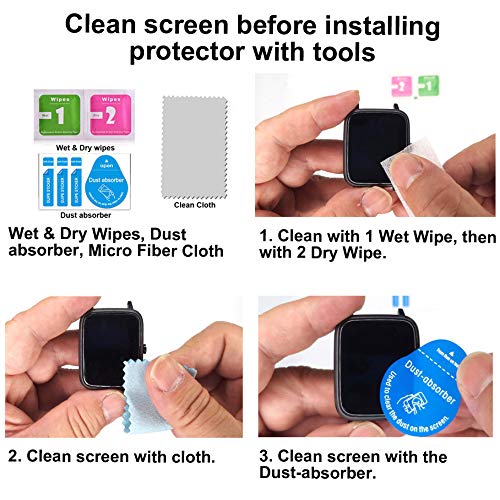 Smaate 3DT70P10 3D Screen Protectors Compatible With Kuizil T70 1.91 Inches Smartwatch, 3 Piece, Full Coverage thumb #8