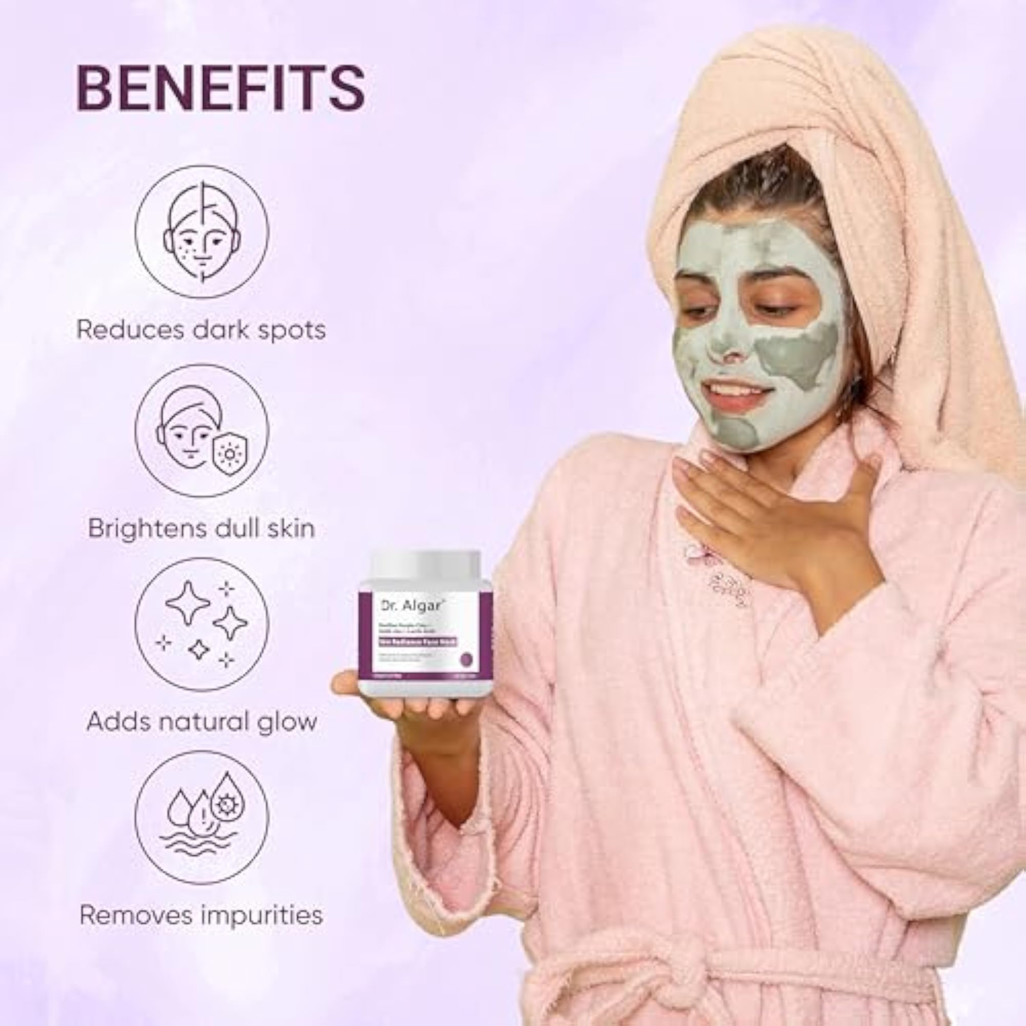 Face Serum and Face Pack Combo, Vitamin C and De-Tan Formula
