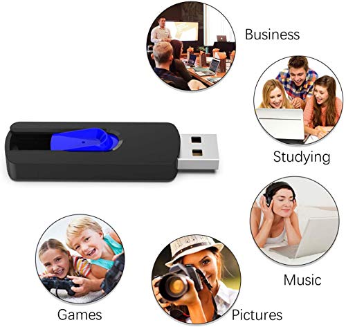 Vicfun U200-2G-MIX-5P 5 Pack 2Gb Usb Flash Drives Usb 2.0 Flash Drive Slide Retractable Usb Memory Stick 2G Data Storage thumb #1