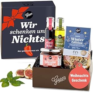 Gepp’s Feinkost „Wir Schenken Uns Nichts“ Geschenkbox I Lustiges Geschenk zu Ostern für Frauen und Männer I Ostergeschenk mit köstlichen Delikatessen I Witziges Geschenkset zu jedem Anlass