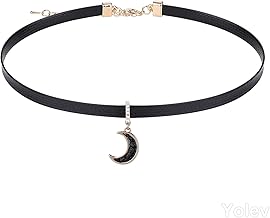 Black Leather Choker Necklace for Women Black Collar Necklaces Gothic Goth Choker Necklace Jewelry Gift for Women Girls