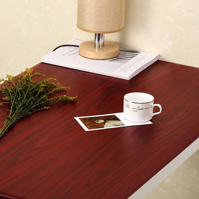Image of Self Adhesive Waterproof & Oil Proof Wooden Wallpaper for Living Room Hall Bedroom Decoration PVC Vinyl Wall Stickers 30 x 304 cm (Cherry Wood)