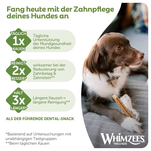 WHIMZEES Stix S, 28 Stück – Größe S, Kaustangen für kleine Hunde zur Zahnpflege, Getreidefrei, Natürlich, ohne Zuckerzusatz