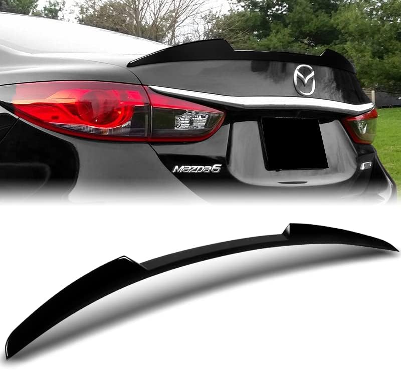 Miniatura 6 de DriftX Performance, ala de alerón de tapa de maletero compatible con Mazda 6 Mazda6 W-Power 2018-2021 estilo V (blanco perla)