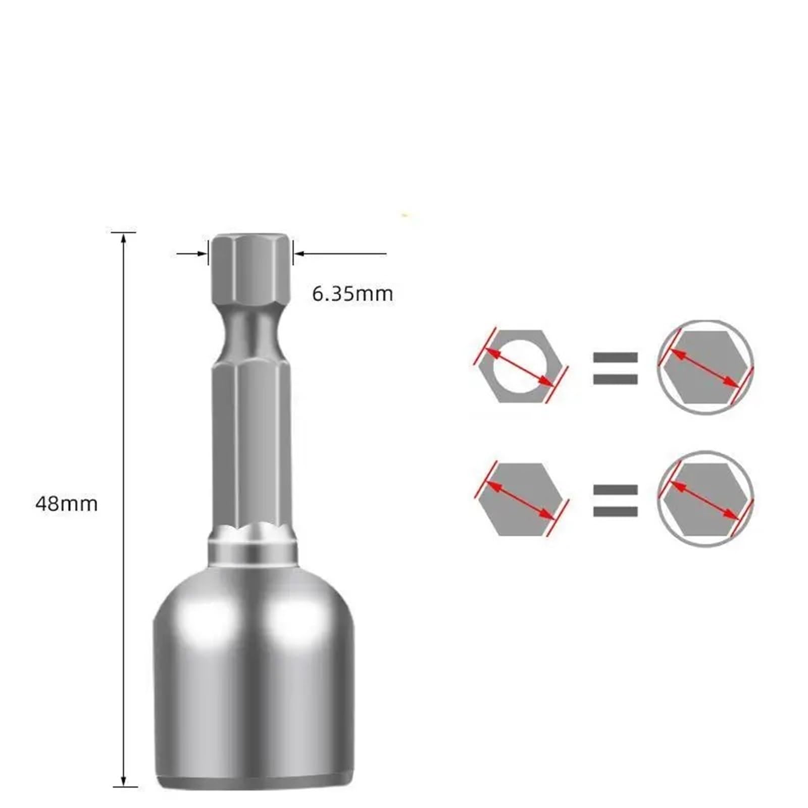 Klucze dynamometryczne Zestaw nasadek udarowych 6–13 mm Nakrętka magnetyczna Wiertło 48 Adapter sześciokątny 1/4” śrub Narzędzia ręczne(6-8-10-13)