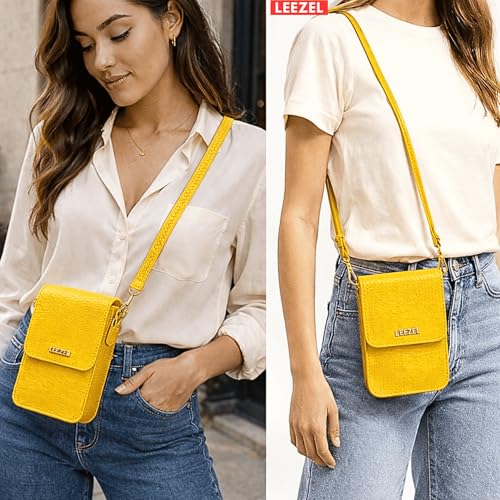 Image of LEEZEL Women's Girls Wallet Sling Bag for Mobile Cell Phone Holder