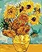Produktbild Toudorp Malen nach Zahlen Blume DIY Acrylmalerei-Kit - 40 cm x 50 cm Sonnenblume von Van Gogh Muster Malen nach Zahlen mit 3 Pinseln und Hellen Farben ohne Rahmen