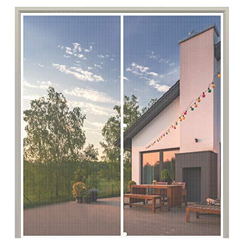 MAGZO Magnet Screen Door 72 x 80, French Door Magnetic Mesh with Heavy