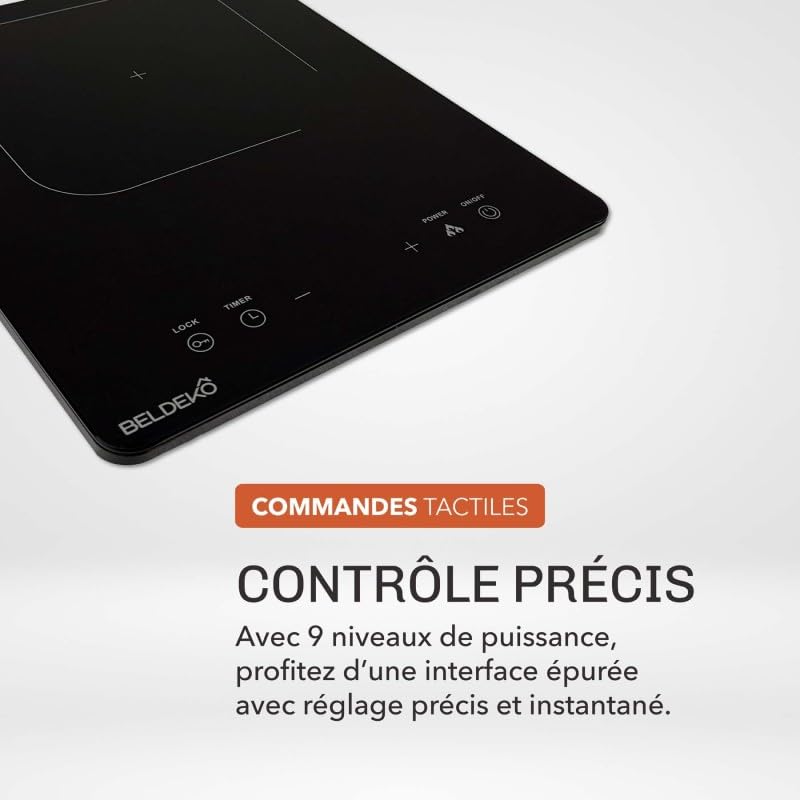 BELDEKO Plaque Induction Portable 1 Feu 2100W - Marque Française