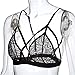SEADEAR Women's Sexy Lace Floral Bralette Bralet Bra Lingerie Bra Top Seamless Bralette Cup Lace Vest Tank Top(Black,M)