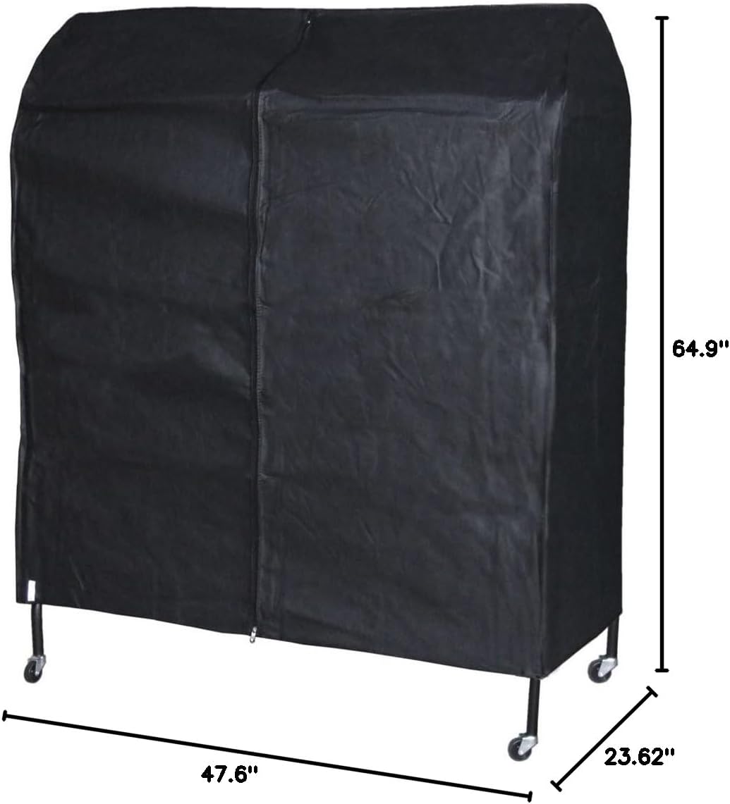 HANGERWORLD Clothes Rack Cover - 4ft Wide, Breathable Nylon, Black with Zipper (Cover Only) - Image 8