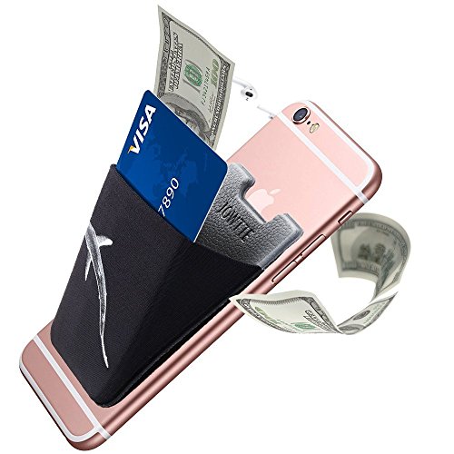 Phone Card Holder, JOWTTE Silicone 3M Adhesive Stick-on ID Credit Card Wallet Phone Case Pouch Sleeve Pocket for Most of Smartphones(iPhone/Android/Samsung Galaxy)