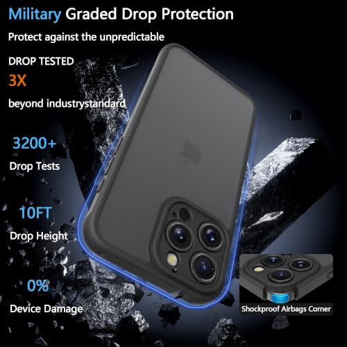 Image of iPhone 15 pro max Case,Translucent Matte(Black)