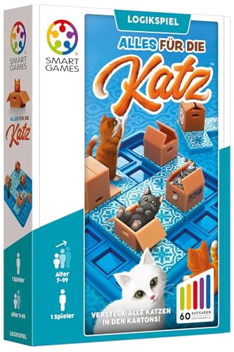 SmartGames- Alles für Die Katz Juego de lógica, Color Gris (Smart Toys and Games GmbH SMASG450DE)