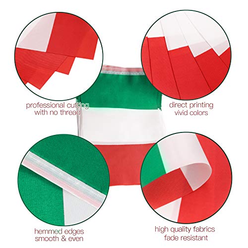 Image of Anley Italy Italian Republic String Pennant Flags - Patriotic Events 2nd of June National Day Decoration Sports Bars - 33 Feet 38 Flags