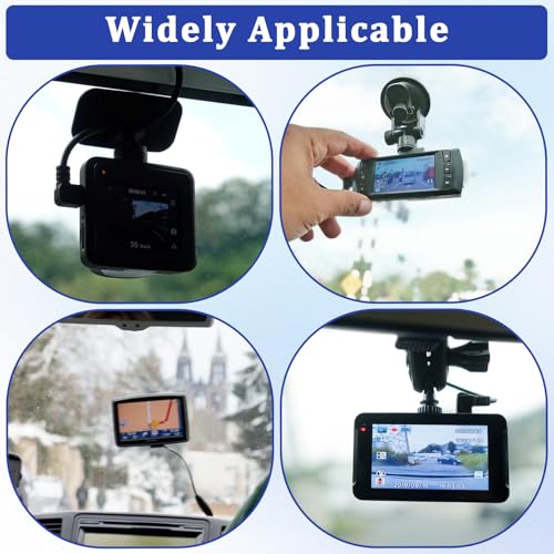 Image of 8Pcs Sticker Shield for Windshields, Clear Electrostatic Stickers Double-Sided Adhesive Pad Static Cling Window Film for Dash Cam Mounting