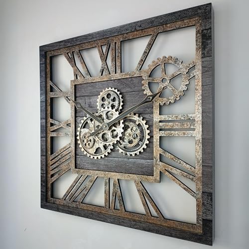 ImprovingLife 24 Moving Gears Wall Clock