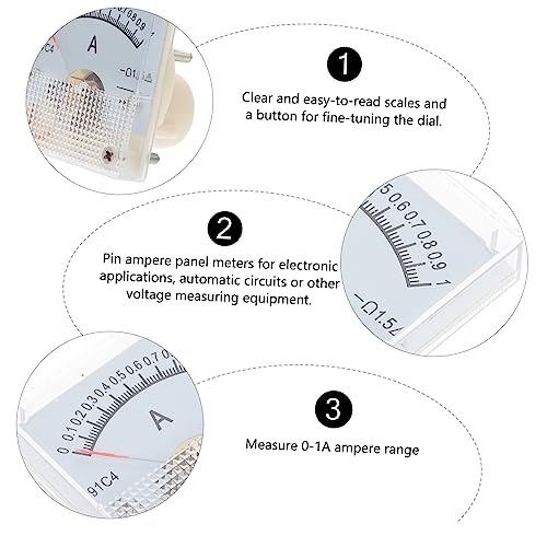 Ciieeo Dc Amperemeter Analog Strommessgerät 0-1A Kompaktes Experimentiergerät Für Labor Physikunterricht Mit Kunststoff Metallgehäuse