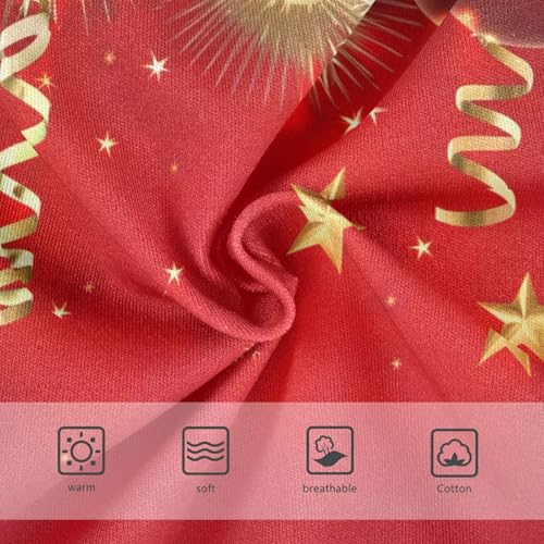 Toddler Underwear Floral 2t Cotton Girl Panties Cute Pattern Briefs Kids Undies Christmas Balls Ribbons Red3