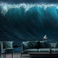 Wall Mural Under The Sea Fish Removable Self-Adhesive Wallpaper Wall Decoration for Bedroom Living Room - 66x96 inches