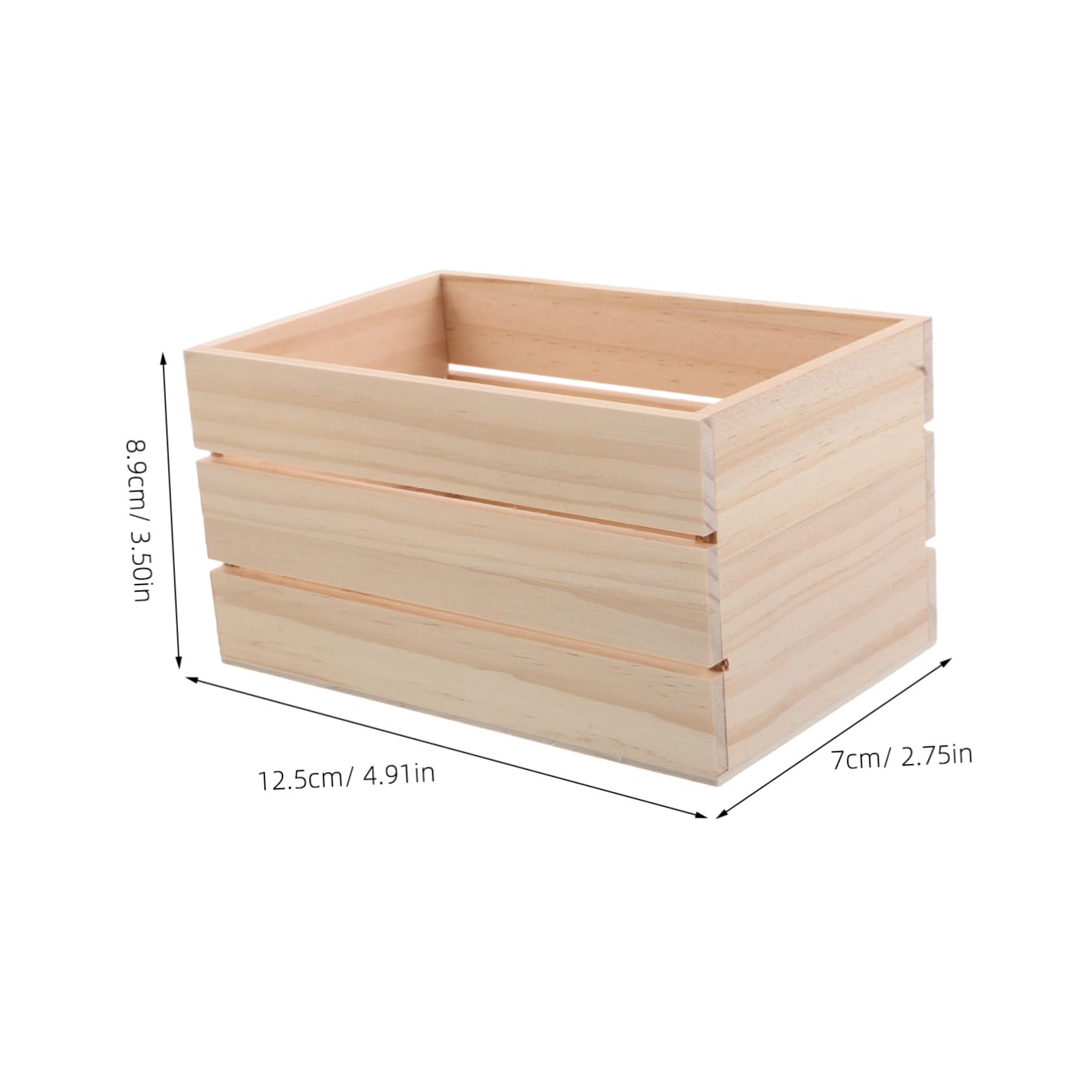 VICASKY Storage Box for Books Home Decor Multi Purpose Decorative Organizer for Living Room Bedroom Room Natural Wooden Design
