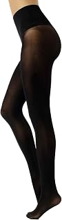 CALZITALY Seamless Opaque Tights 50 Den - No Seam Pantyhose, Italian 3D Process, Second Skin Fit, Tummy Control | Black/Blue S-XXL