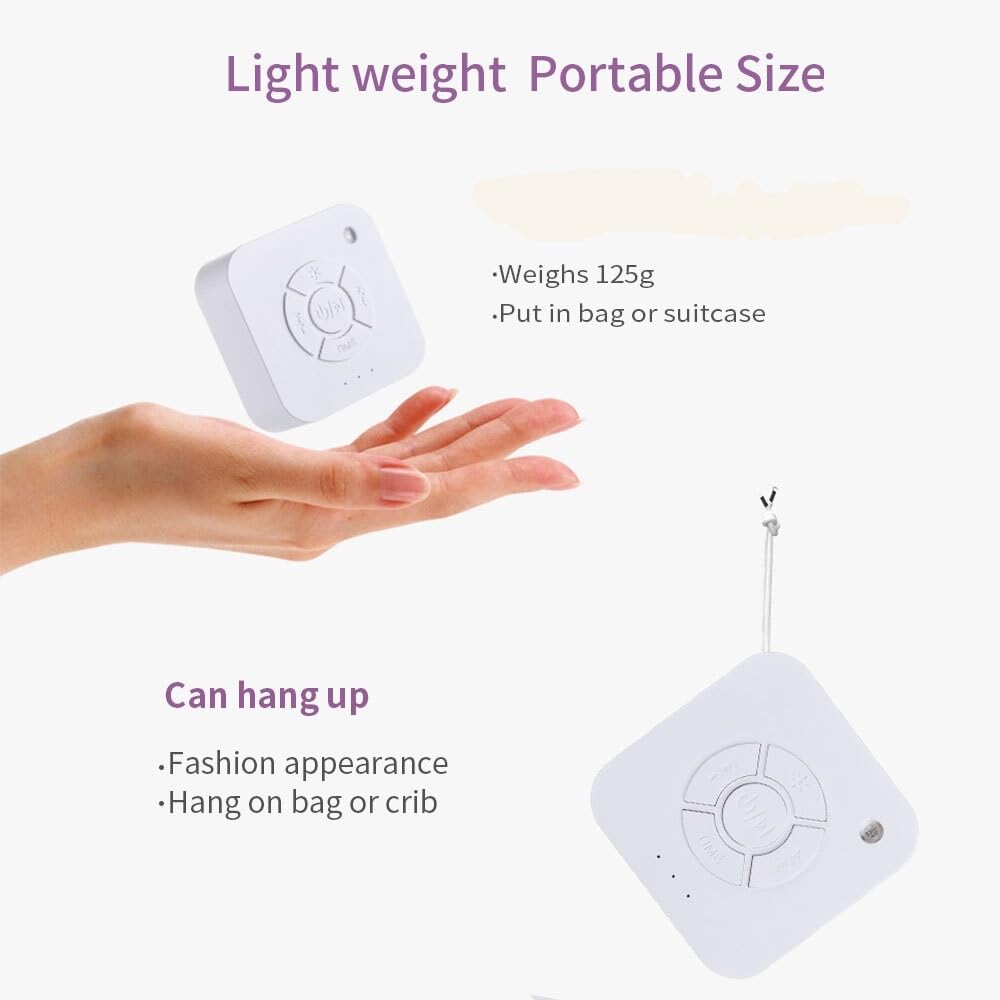 Altavoz Bluetooth El chupete for dormir de la máquina de ruido blanco alivia el sonido, el temporizador de luz de respiración Altavoz Bluetooth Potente