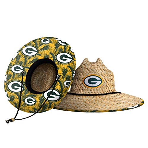 Image of NFL Team Logo Americana Floral Lifeguard Beach Straw Sun Hat