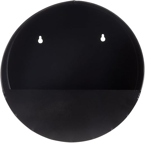 Miniatura 9 de Farmlyn Creek Maceta circular colgante de pared, 12 x 3.6 pulgadas, color negro, estilo jardín, maceta redonda de metal galvanizado para suculentas