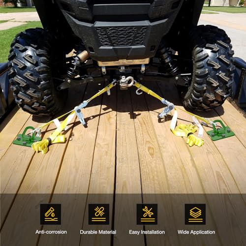 Image of Nilight 1 /2 inch Heavy Duty Trailer D Ring Tie Down Anchors with Backing Plates